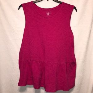 Lane Bryant hot pink peplum tank SZ 18/20